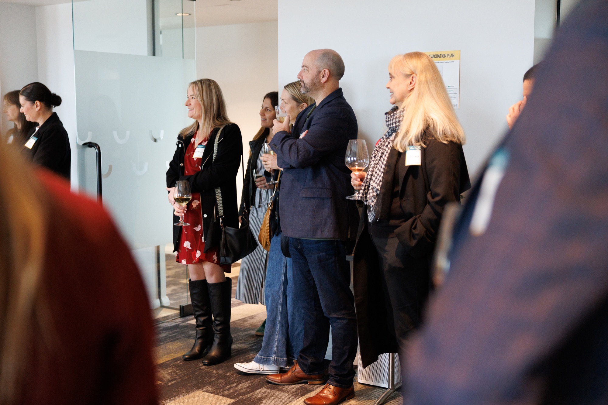Guests connecting over lunch