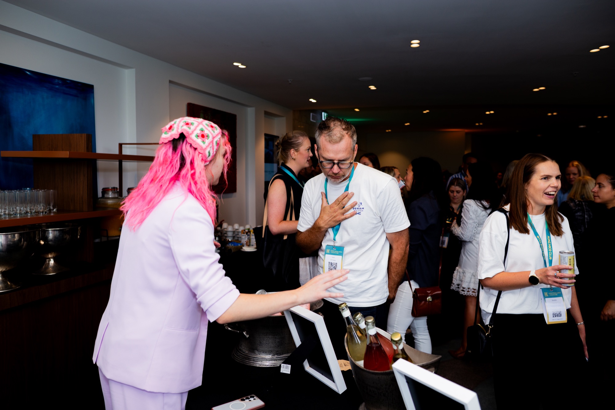 Event professionals networking in Auckland