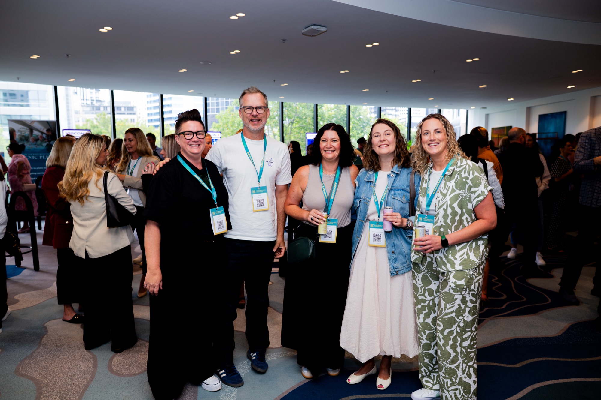 Five Auckland event professionals smiling together