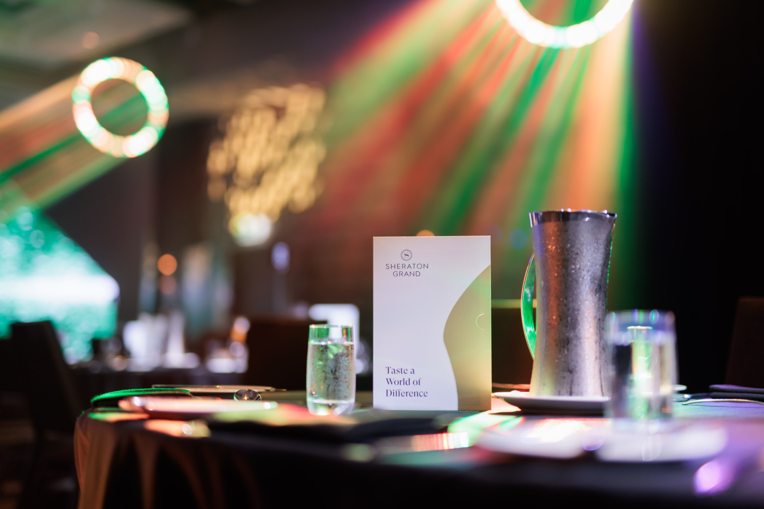 Sheraton Grand Sydney table setting at the AUNZ MICE Club event